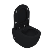 Creavit Free FE322-34KK00E-0004 hangtoilet houtskool zwart detail open zitting