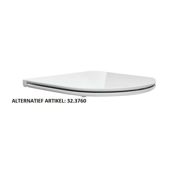 Abattant de toilette Flatline softclose et dégagement rapide blanc brillant