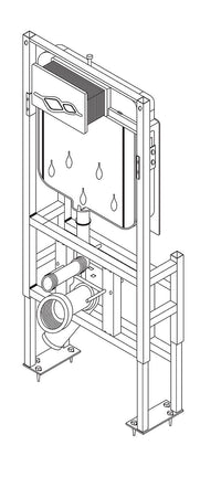 Creavit GR5003 inbouwreservoir GR5003 zwart/wit - detailfoto
