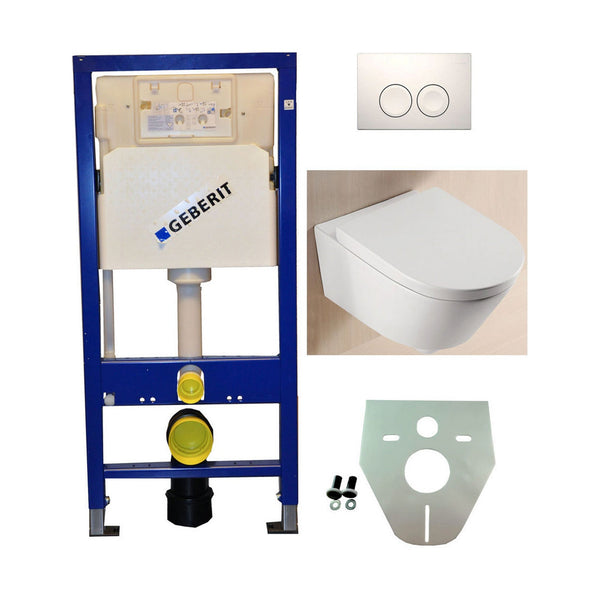 Geberit UP 100 +Metro WC+abattant+ Delta 25 blanc