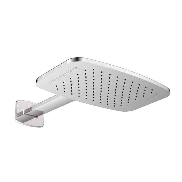 Hoofddouche met watervaldouchearm Wiesbaden 40,4x25,4 cm in chroom
