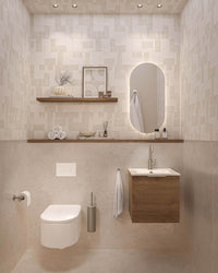 INK Express fontein porselein glans wit - sfeerbeeld toiletruimte