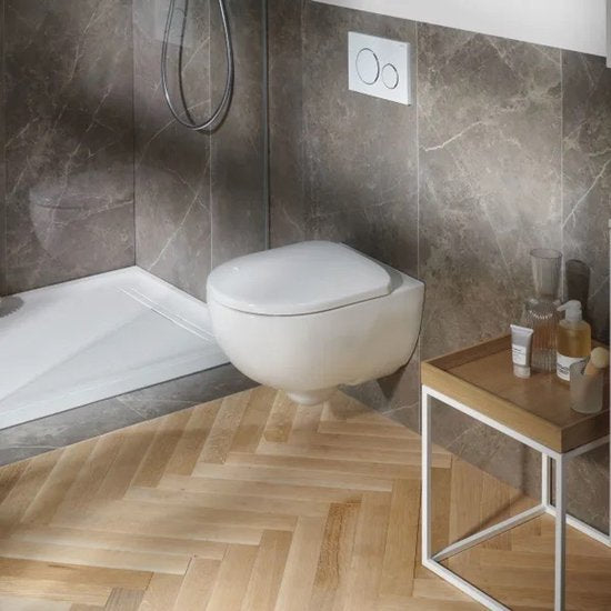 Geberit Komplett-WC-Set 3-teilig – Duofix UP320 mit Selnova Premium Wand-WC-Set