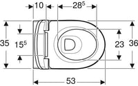 Geberit Selnova Premium Hangtoilet Set – Inclusief Softclose Toiletbril – Rimless Diepspoel – Glans Wit – 36x53 cm