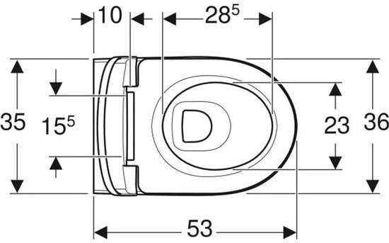 Geberit Selnova Premium Hangtoilet Set – Inclusief Softclose Toiletbril – Rimless Diepspoel – Glans Wit – 36x53 cm
