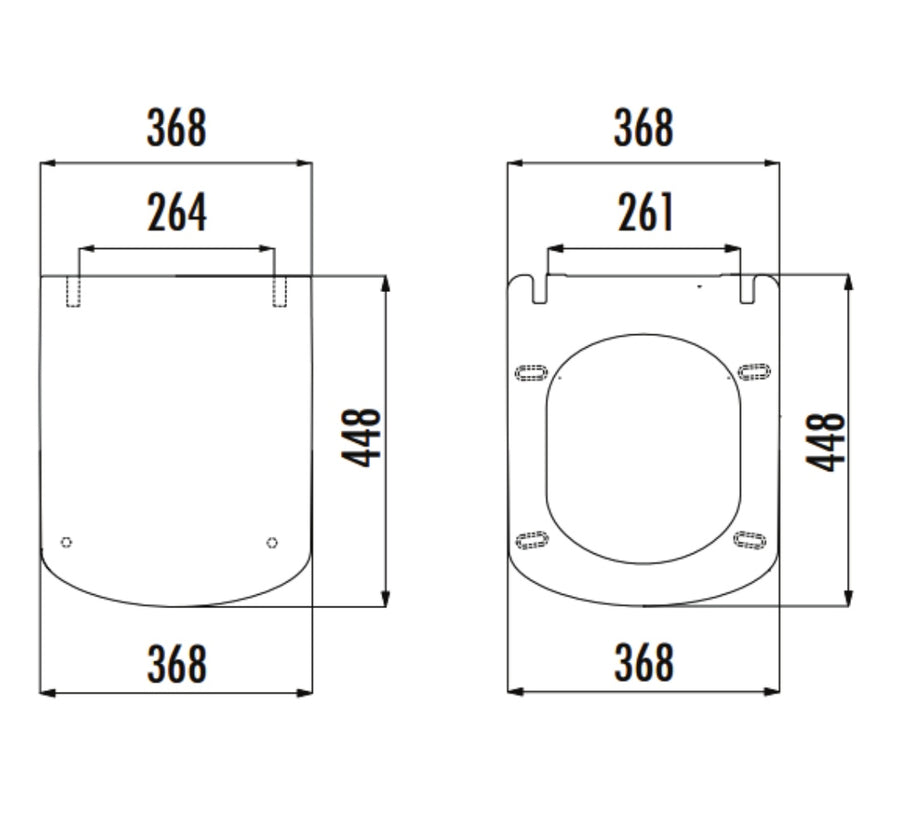 Creavit Loop KC1103.01.0000E glanzend wit - technische tekening