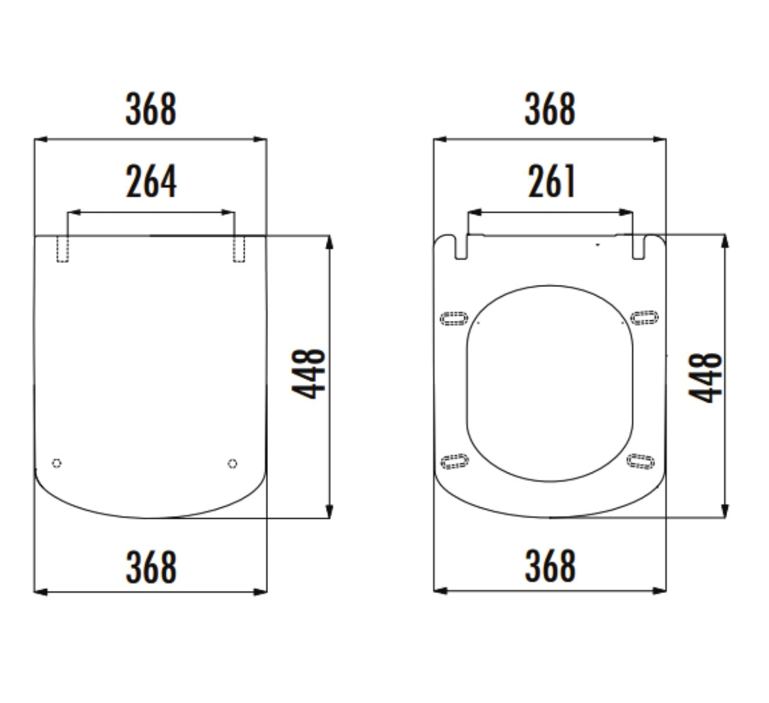 Creavit Loop KC1103.01.0000E glanzend wit - technische tekening