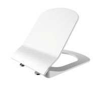 CREAVIT ELEGANT WC-ZITTING - D-MODEL - SOFT CLOSE - QUICK RELEASE - DUROPLAST - RVS SCHARNIEREN - GLANZEND WIT