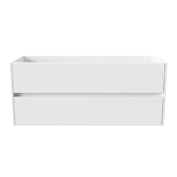 ALONI Hayat wastafelonderkast - 2 Lades - softclose - Greeploos - 119,5X50X45 Cm - Glanzend Wit