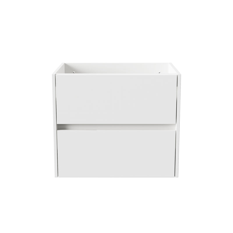 ALONI Hayat wastafelonderkast - 2 Lades - softclose - Greeploos - 59,5X50X45 Cm - Glanzend Wit