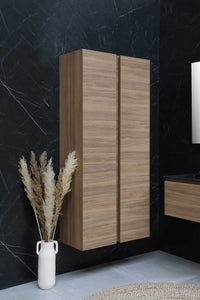 INK hoge kast decor zuiver eiken - sfeerbeeld badkamer