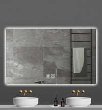 ALONI QUEEN SPIEGEL - MET LED VERLICHTING - RECHTHOEKIG - ZONDER LIJST - MET VERWARMING - KLEURTEMPERATUUR LED 3500-6500K - 100X60CM