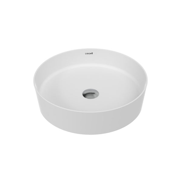 Creavit Loop Aufsatzwaschbecken (45 cm) – Mattweiß