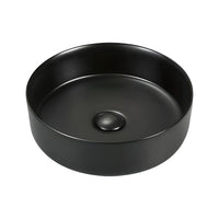 ALONI FIRA WASKOM - OPBOUW - ZONDER OVERLOOP - ZONDER KRAANGAT - MET CLICK WASTE - KERAMIEK - 36X12,5X36 CM - MAT ZWART