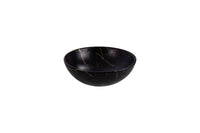 ALONI TIVRA WASKOM  - OPBOUW - ZONDER OVERLOOP - ZONDER KRAANGAT - MET CLICK WASTE - KERAMIEK - 38X13X38 CM - ZWART/GOUD MARMER