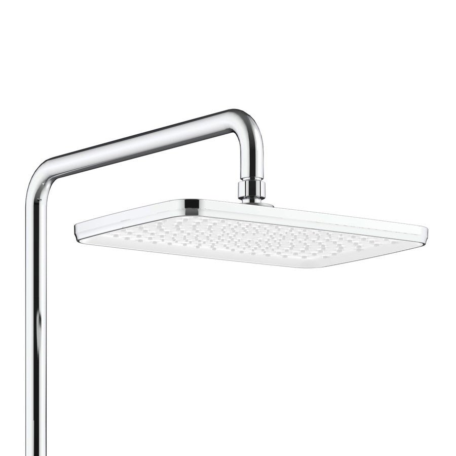 ALONI Thermostatische Douchekraan met planchet Chroom Wit