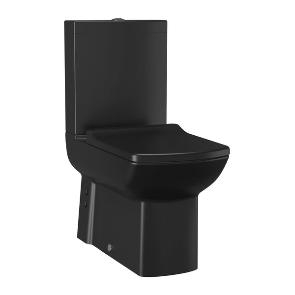 CREAVIT LARA STAANDE TOILETPOT MET BIDET - MUUR/ONDERUITGANG - HOUTSKOOL