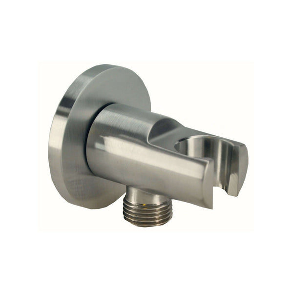 Support de douchette de luxe Wiesbaden avec raccord 1/2 pouce et aspect inox Plug-On