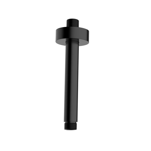 Luxe Ronde Plafondmontage Douchearm Wiesbaden 15 Cm en Mat Noir