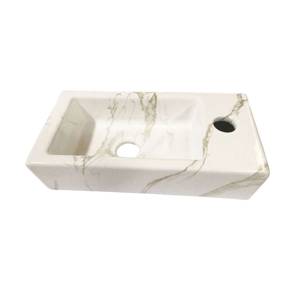 Mini-Rhea Fontaine Wiesbaden Droite 360X180X90 Cm en Céramique Carrara