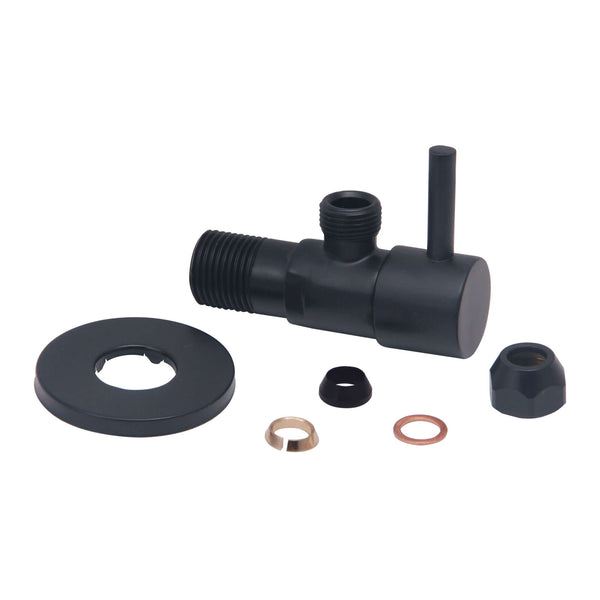 Robinet d'arrêt d'angle minimal Wiesbaden Xellanz 1/2 X 3/8 ou compression 10 mm en noir mat