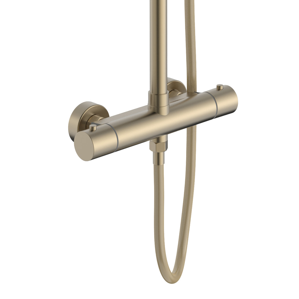 ALONI OPTIMA RONDO REGENDOUCHESET - THERMOSTATISCH - OPBOUW - BELGAQUA - GEBORSTELD GOUD (PVD)