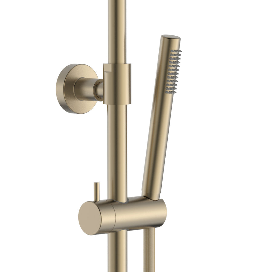 ALONI Optima Rondo regendoucheset - thermostatisch - Opbouw - Belgaqua - geborsteld Goud (PVD)