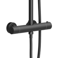 ALONI OPTIMA RONDO REGENDOUCHESET - THERMOSTATISCH - OPBOUW - BELGAQUA - MAT ZWART