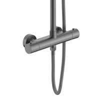 ALONI OPTIMA RONDO REGENDOUCHESET - THERMOSTATISCH - OPBOUW - BELGAQUA - GUNMETAL (PVD)