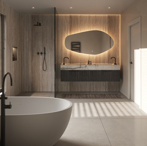 Rganische Spiegel met Indirecte LED-Verlichting Rondom - Hipp Design