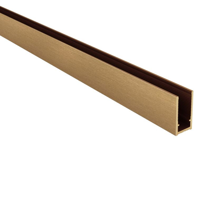 ALONI MUURPROFIEL VOOR DOUCHEWAND - 200 CM - BRUIN BRONS - detailafbeelding