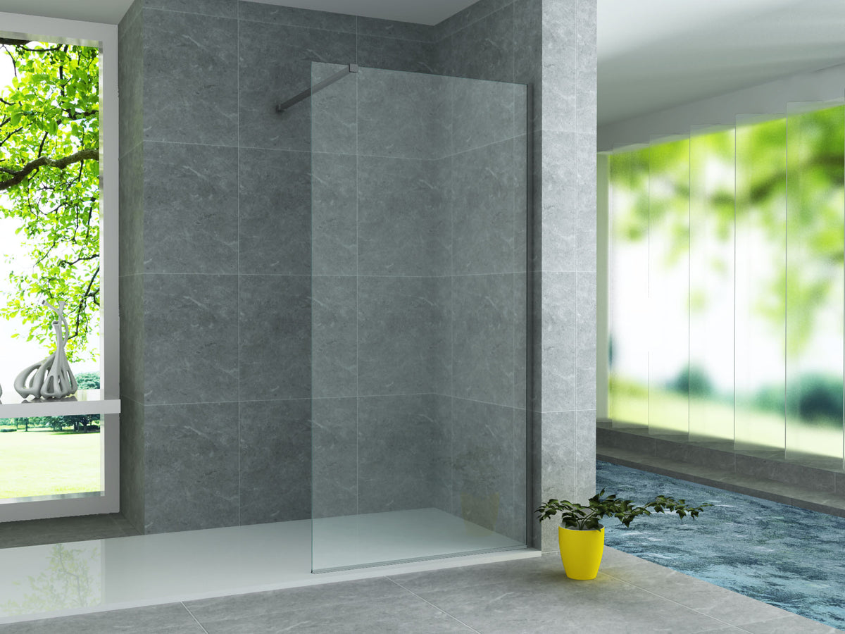 ALONI GLAZEN INLOOPDOUCHEWAND 8MM (100X200CM) - ZONDER BEVESTIGINGEN