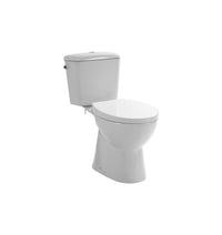 ALONI PRO DUOBLOK - STAAND TOILET - RANDLOOS - S-TRAP - VLOERUITLAAT - MET RESERVOIR - MET SPOELMECHANISME - DUBBELE SPOELFUNCTIE 4/6L - MET ZITTING - SOFTCLOSE - QUICK RELEASE - 39X73X67 CM - WIT