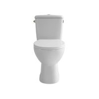 ALONI PRO DUOBLOK - STAAND TOILET - RANDLOOS - P-TRAP - MUURUITLAAT - MET RESERVOIR - MET SPOELMECHANISME - DUBBELE SPOELFUNCTIE 4/6L - MET ZITTING - SOFTCLOSE - QUICK RELEASE - 39X73X67 CM - WIT