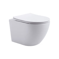ALONI PRO HANGTOILET - TORNADO FLUSH - RANDLOOS - MET ZITTING - DUROPLAST - SOFT CLOSE - QUICK RELEASE - COMPACT 49 CM - 36X32X49 CM - MAT WIT