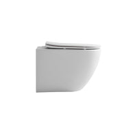 ALONI PRO HANGTOILET - TORNADO FLUSH - RANDLOOS - MET ZITTING - DUROPLAST - SOFT CLOSE - QUICK RELEASE - COMPACT 49 CM - 36X32X49 CM - MAT WIT