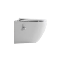 ALONI PRO HANGTOILET MET BIDET - TORNADO FLUSH - RANDLOOS - MET BIDETKRAAN KOUD EN WARM WATER - MET ZITTING - 52,5CM - GLANZEND WIT