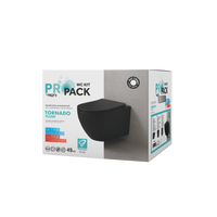 ALONI PRO HANGTOILET - TORNADO FLUSH - RANDLOOS - MET ZITTING - DUROPLAST - SOFT CLOSE - QUICK RELEASE - COMPACT 49 CM - 36X32X49 CM - MAT ZWART