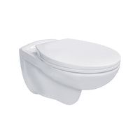 ALONI PRO HANGTOILET - RANDLOOS - MET ZITTING - THERMOPLAST (PP) - SOFT CLOSE - QUICK RELEASE - 35,5X41X54,5 CM - GLANZEND WIT
