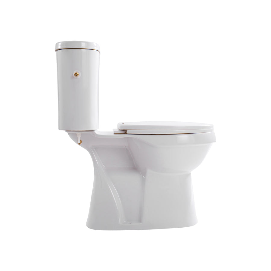 Aloni PRO5026 Duoblok - Staand Toilet met Bidet - Randloos - S-Trap - Vloeruitlaat - met Reservoir - met