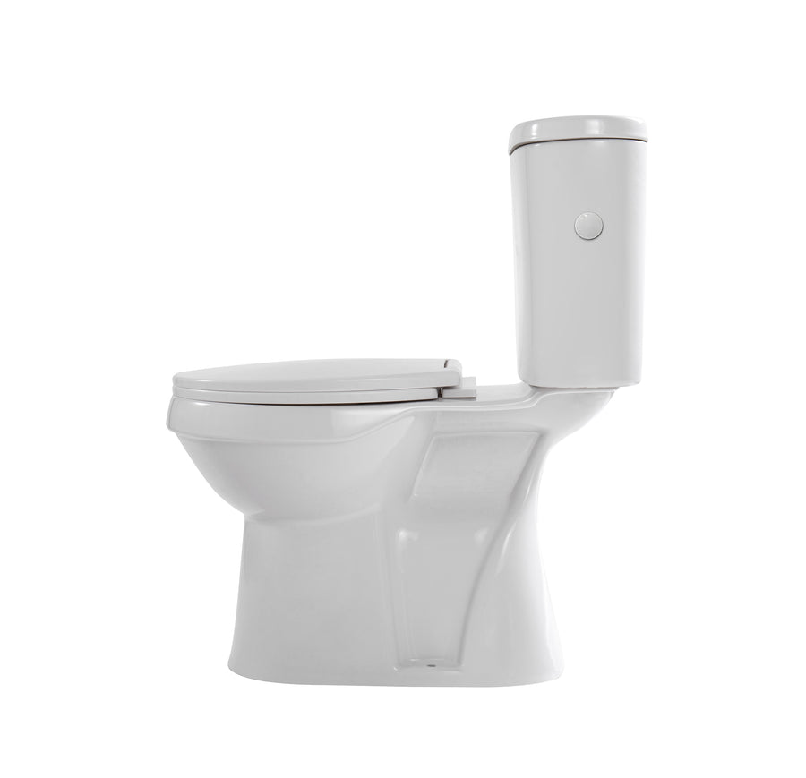 Aloni PRO5026 Duoblok - Staand Toilet met Bidet - Randloos - S-Trap - Vloeruitlaat - met Reservoir - met