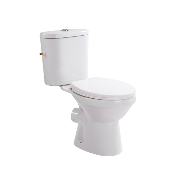 Aloni PRO5027 Duoblok - Staand Toilet met Bidet - Randloos - P-Trap - Muuruitlaat - met Reservoir - met Spoelmechanisme