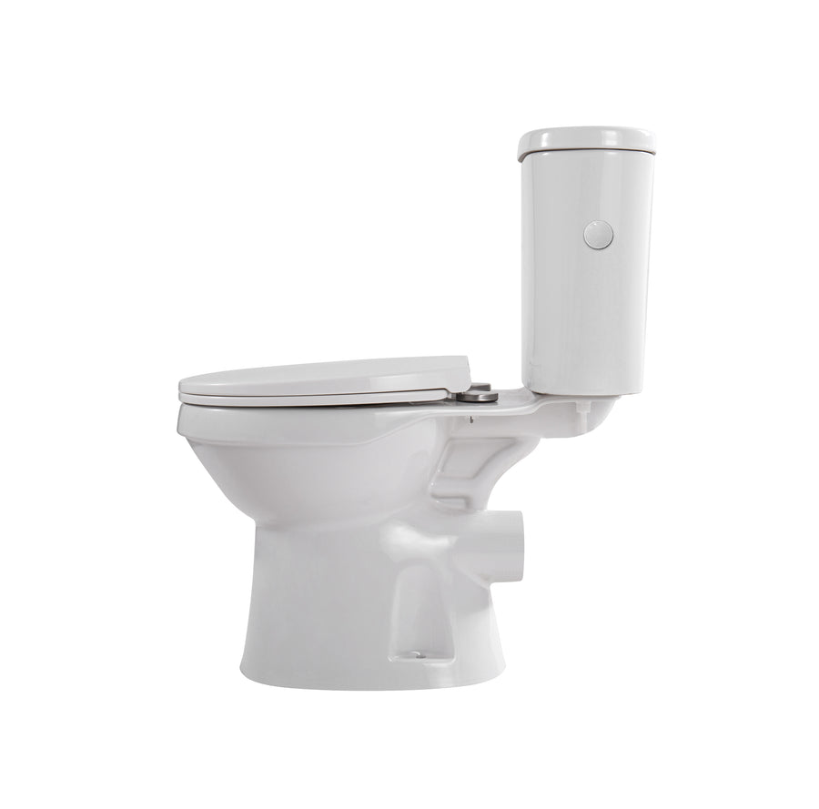 Aloni PRO5027 Duoblok - Staand Toilet met Bidet - Randloos - P-Trap - Muuruitlaat - met Reservoir - met Spoelmechanisme