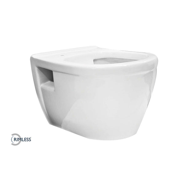 Prio toilette murale Wiesbaden chasse d'eau sans rebord en blanc (hors siège)