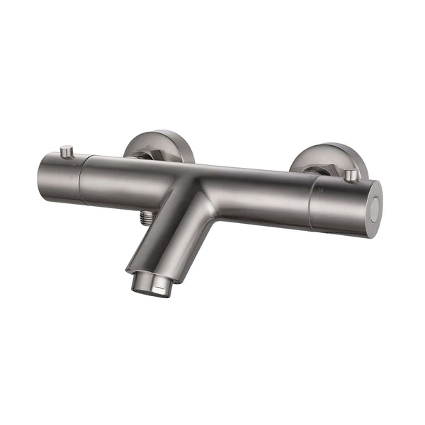 Rio Mitigeur thermostatique de baignoire en acier brossé Wiesbaden