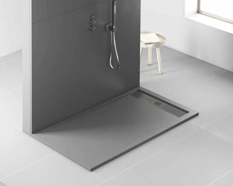 ALONI ELITE DOUCHEBAK - COMPOSIET - 120X80X3CM - MAT GRIJS - detailafbeelding