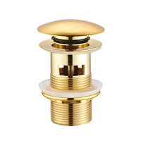 CREAVIT AFVOERPLUG - CLICK WASTE 5/4" - MET OVERLOOP - GLANZEND GOUD