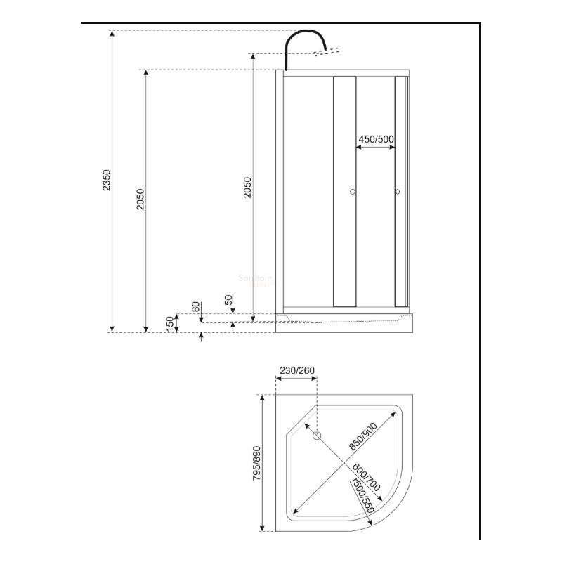 Aloni SK2401_KIT - doğrulanmış teknik çizim