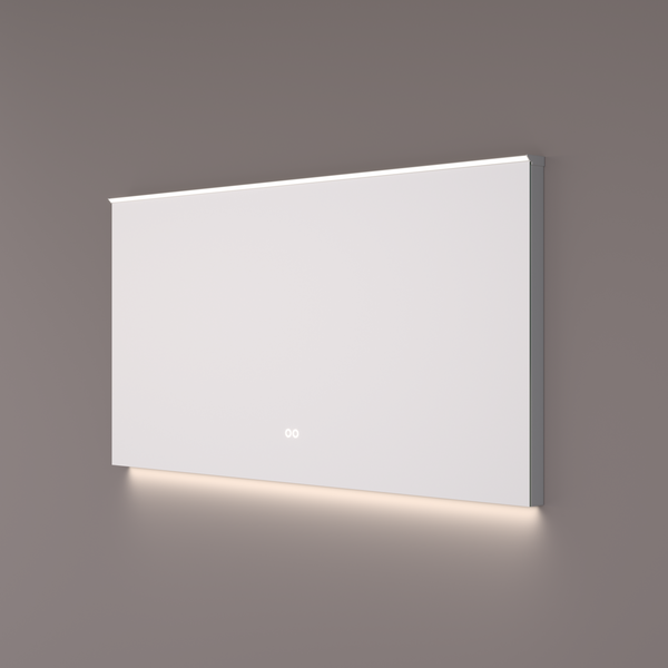 Hipp Design SVP 11000 rechthoekige spiegel met LED strip boven en indirecte verlichting onder
