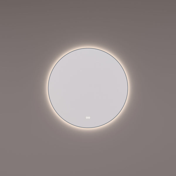 Hipp Design SPV 13500 GUN ronde spiegel gun metal met indirecte kleurenwissel verlichting en verwarming